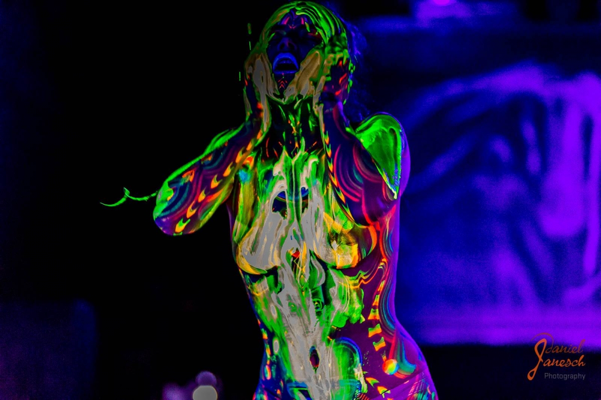 Coburg artist Andra Budaie named this year's UV Body Paint World Champion  at the World Bodypainting Festival