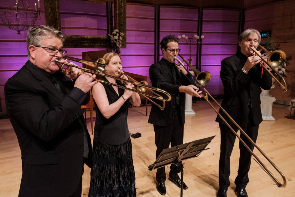 The trombones of the Australian Romantic & Classical Orchestra
